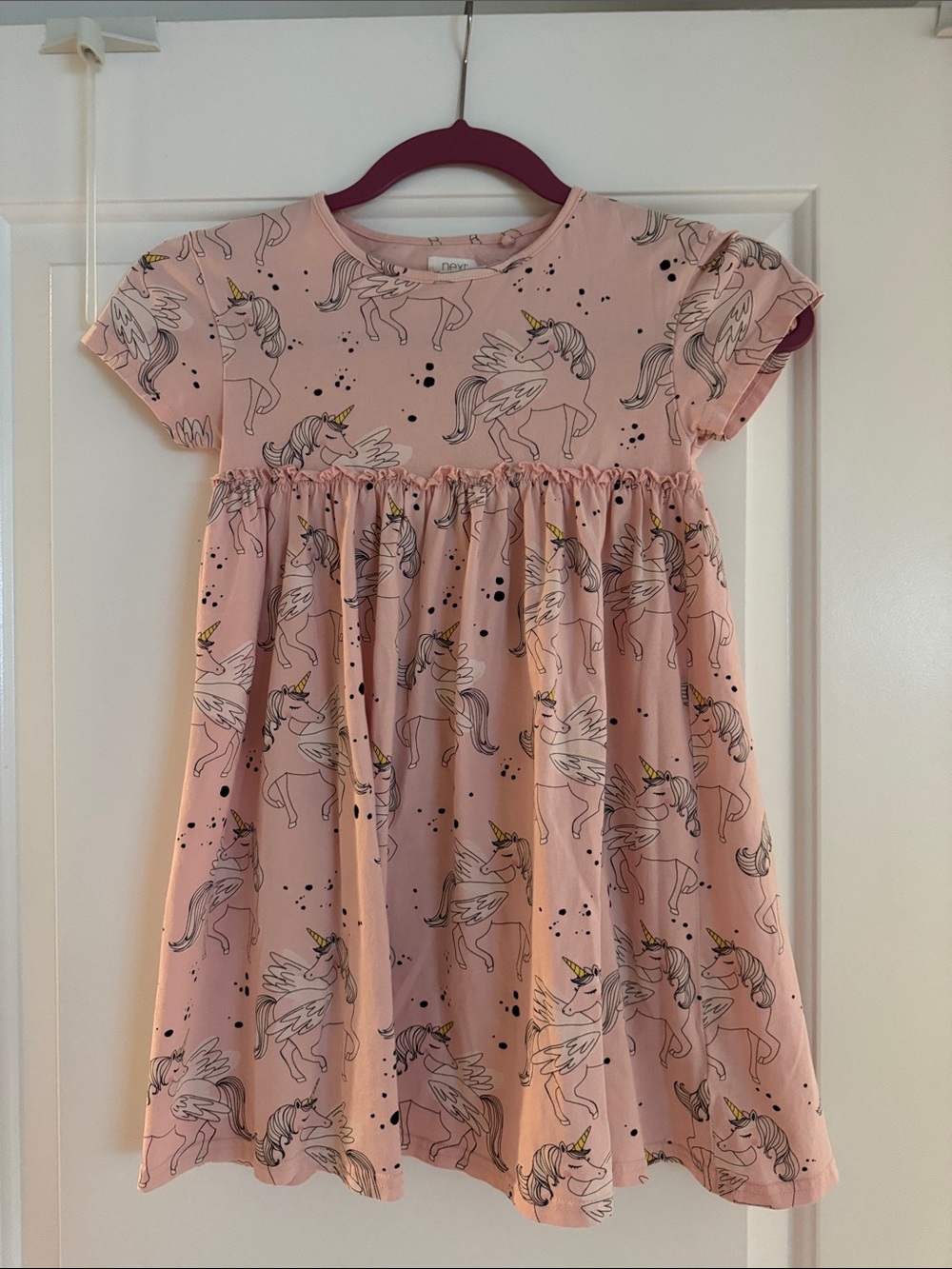 NEXT Pink Girls' Unicorn Dress Sz 6-7